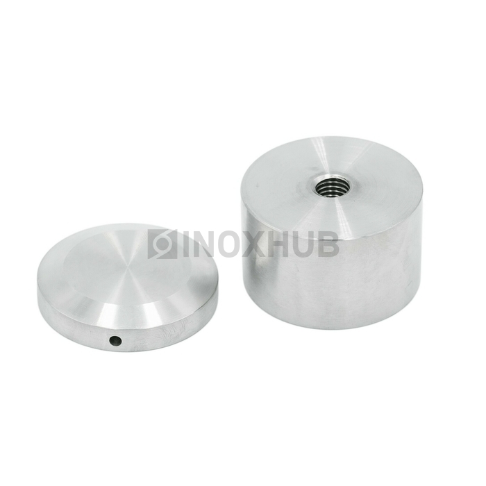 Точечный стеклодержатель удлиненный (без шпильки), стекло 6.0-30.0 мм, М12, AISI 304, GRIT 320