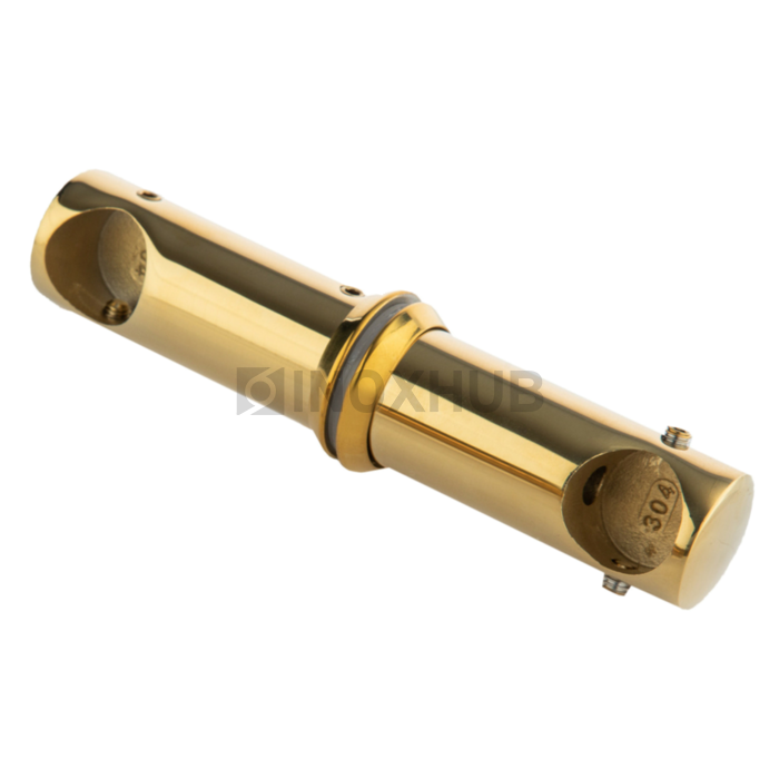 Ручка регулируемая (660 GOLD) под трубу Ø19 душевая торцевой держатель под Золото