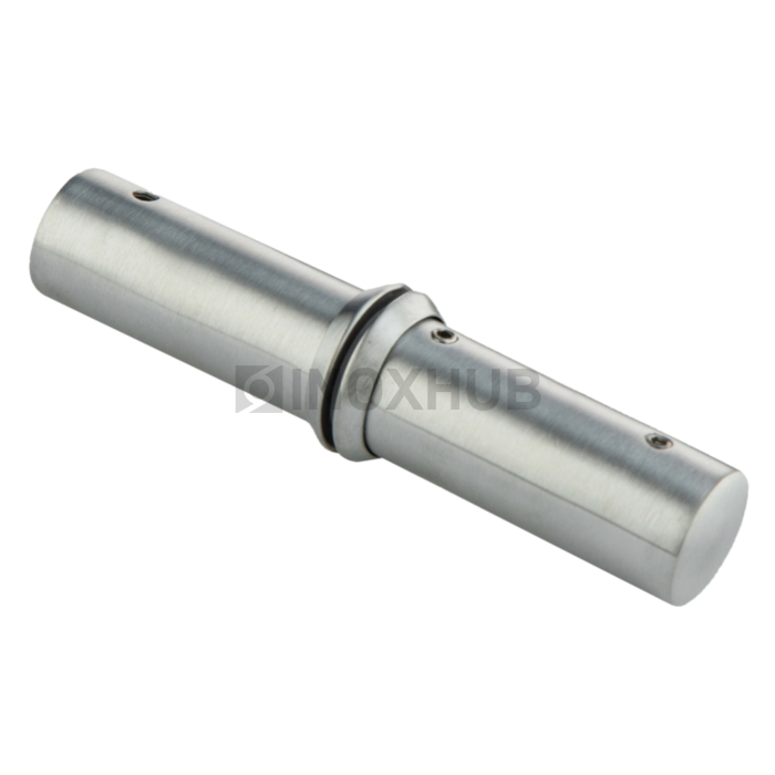 Ручка регулируемая (660 SSS) под трубу Ø19 душевая, торцевой держатель, нерж. сталь матовая