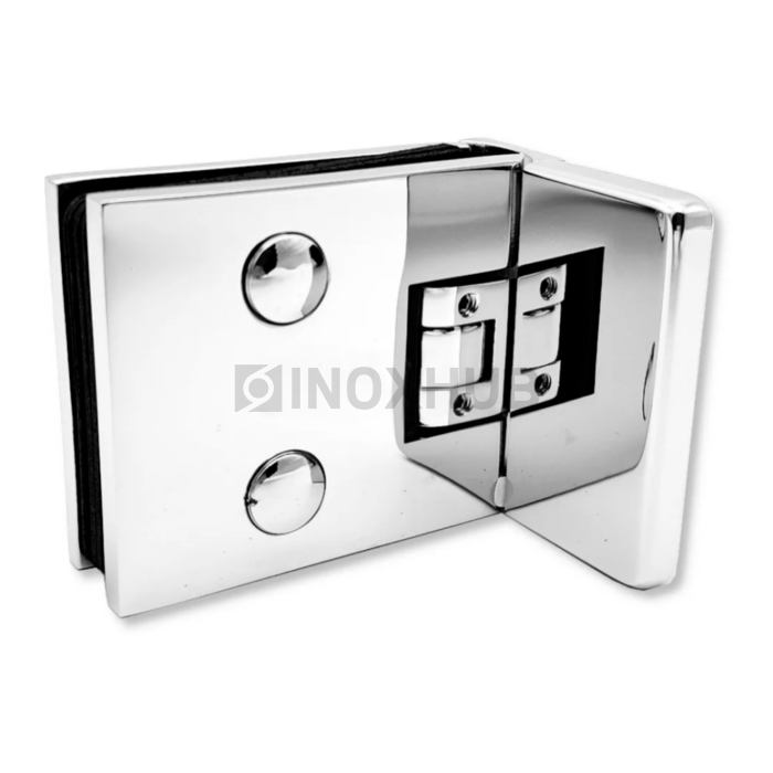 Петля (205 PBrass) стена-стекло 90° с накладкой латунь полированный хром