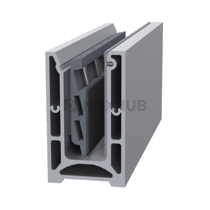 Профиль 106 БАЗА комплект 62.0×106.0×6000 мм Анодированный алюминий