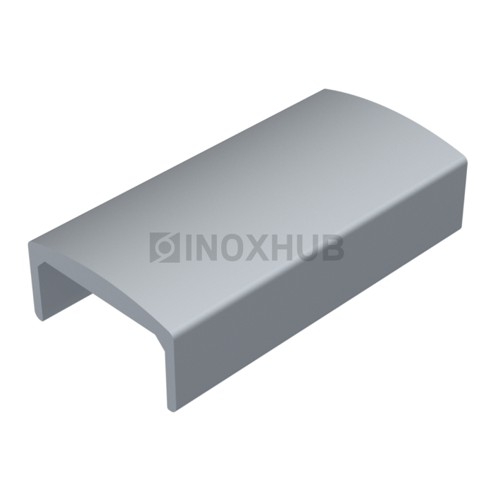 П-поручень под уплотнитель под стекло 20 мм L=6000 Анодированный алюминий