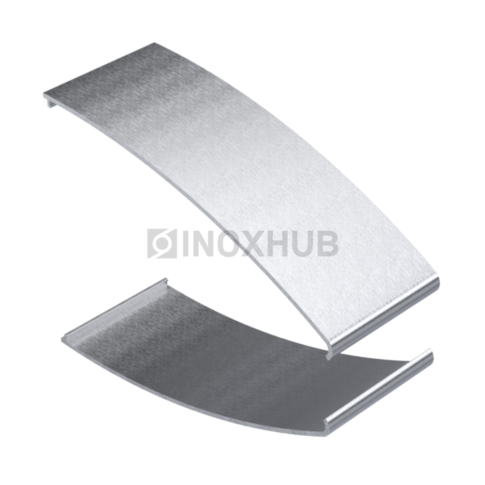 Профиль КОМПЛЕКТ крышек для козырька кратно 2 м не анодированный алюминий