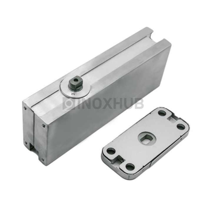 Доводчик-Петля (82 SSS) фиксация 90°, дверь 850-1000 мм до 80 кг, нерж. сталь матовая