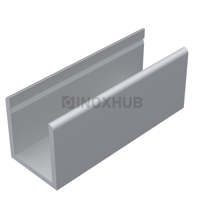 П швеллер 22 AL нижний 20 мм кратно 6 м Анодированный алюминий