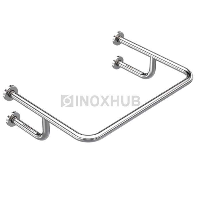 Поручень для раковины настенный 720×520 мм Ø32 мм AISI 304 GRIT 600