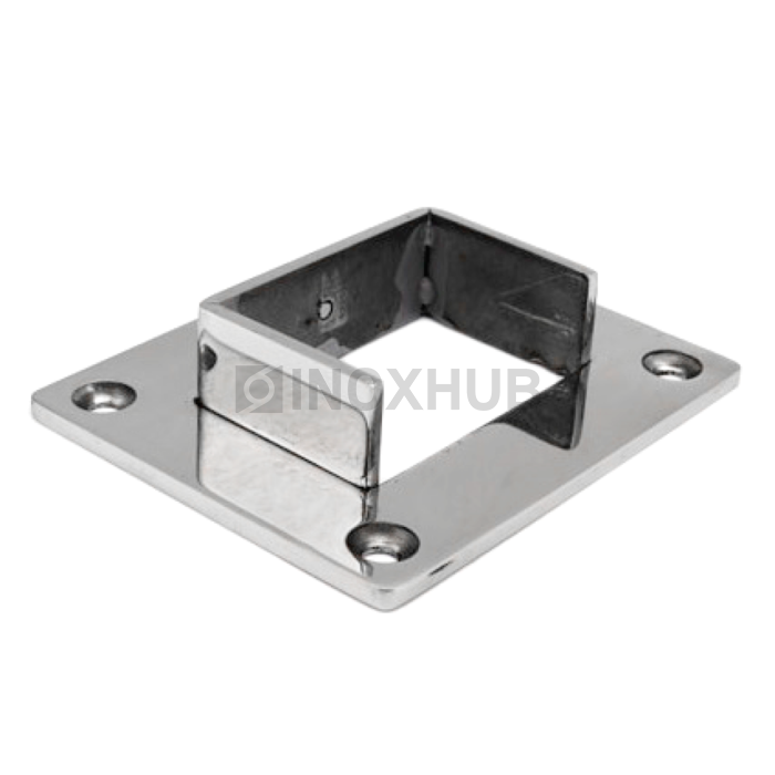 Фланец для поручня с пазом для крепления трубы 60.0×40.0 мм AISI 304 GRIT 600