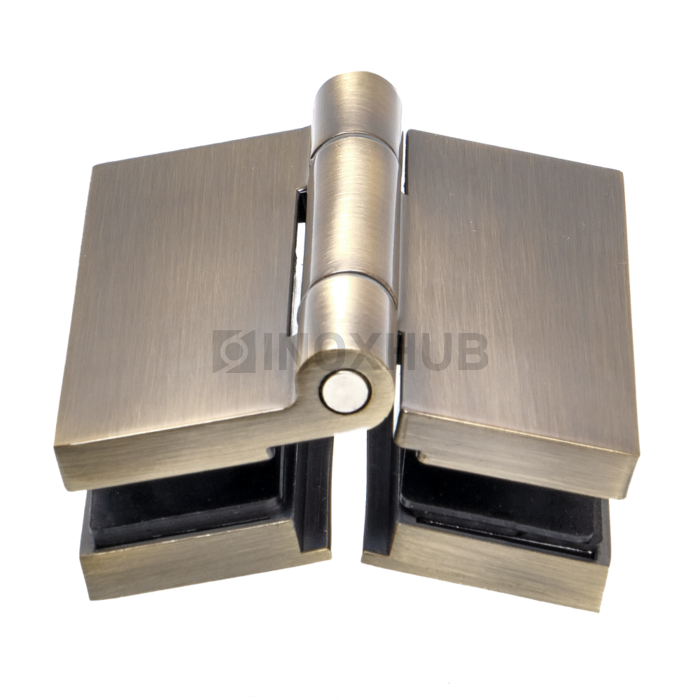 Петля (515 Bronza) стекло-стекло, открывание наружу, под Бронзу