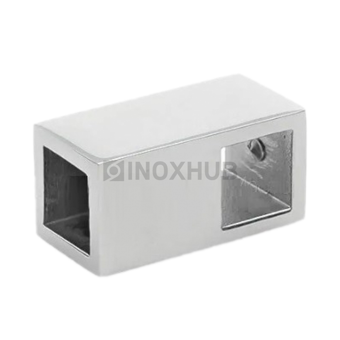 Соединитель-тройник (182 PSS) штанга 15×15 мм нерж. сталь полированная