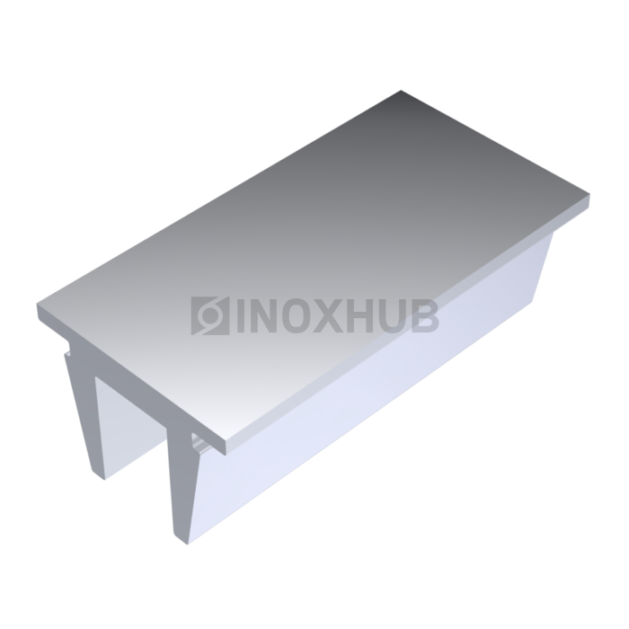 Заглушка (764 al) для профиля 763 756 L=1000 мм полированный алюминий