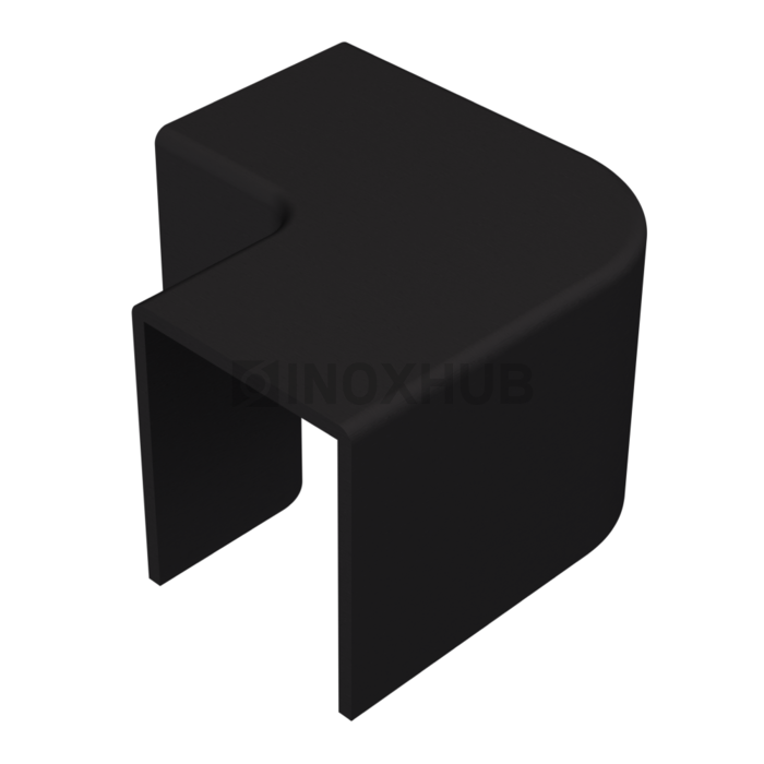 Уголок 90° (766 BLC) для профиля 756 пластик Черный мат