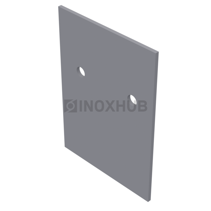 Торцевая заглушка на профиль 44Т под стекло 8 мм не анодированный алюминий