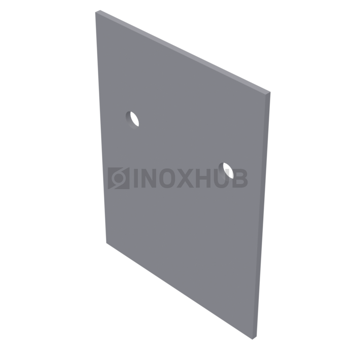 Торцевая заглушка на профиль 44Т под стекло 10 мм не анодированный алюминий