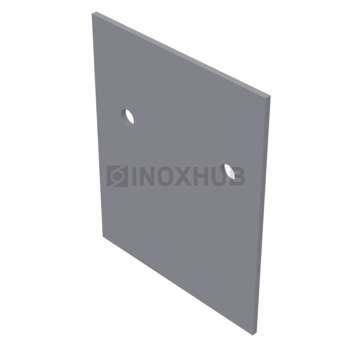 Торцевая заглушка на профиль 44Т под стекло 12 мм не анодированный алюминий