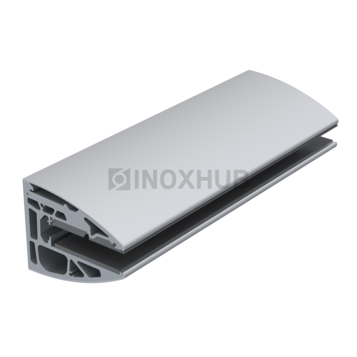 Профиль НАБОР для КОЗЫРЬКА с крышками кратно 1.5 м Анодированный алюминий