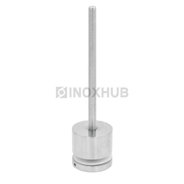 Точечный стеклодержатель удлиненный усиленный, стекло 6.0-30.0 мм, М10, AISI 304, GRIT 320