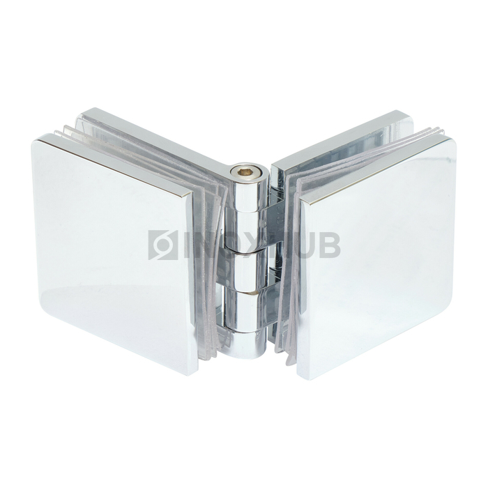 Коннектор (725 reg PSS) стекло-стекло регулируемый латунь полированный хром