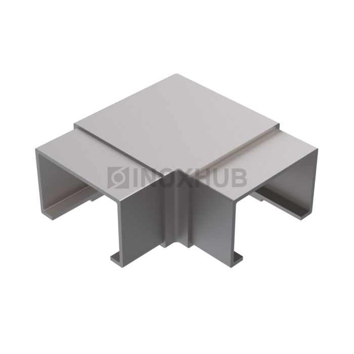 Отвод для поручня с пазом 60.0×40.0 мм AISI 304 GRIT 320