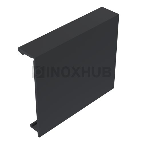 Комплект крышек (44К-3000 RAL) профиль 44 L=3000мм (2 шт) RAL 9005 Черный мат