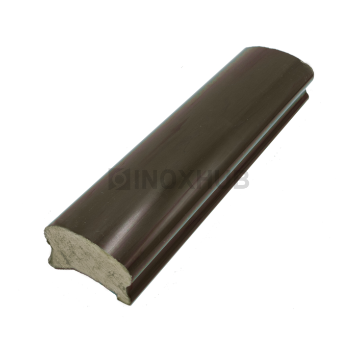 Пластиковый поручень фигурный цвет Венге 38.0×64.0×4000 мм