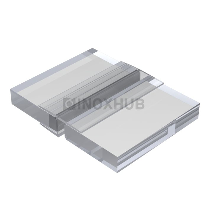 Профиль (204-8 CL) L=3000 стекло 8.0 мм ПВХ прозрачный БЕЛЫЙ