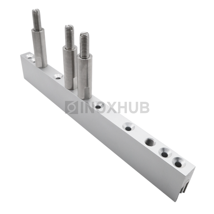 Кондуктор алюминиевый для монтажа козырька на алюминиевый фасад 275 мм