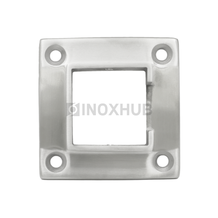 Фланец для поручня с пазом, 40.0×40.0 мм, AISI 304, GRIT 320