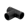Соединитель-тройник (902 BLC) штанга Ø19 мм Черный мат