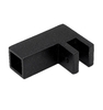 Держатель стекла (187 BLC) торцевой горизонтальный для штанги 15×15 мм Черный мат