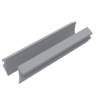 Уплотнитель для П швеллер 22 и П швеллер 24 стекло 8.0 мм серый