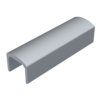 П-поручень под уплотнитель под стекло 10 мм L=6000 Анодированный алюминий