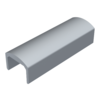 П-поручень под уплотнитель под стекло 12 мм L=6000 Анодированный алюминий