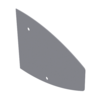 Торцевая заглушка для козырька RAL 9006 серый металлик