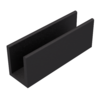 Профиль п-обр. (756-10-3000 BLC) 19×14 мм L=3000 стекло 10.0 мм алюминий Черный мат
