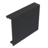 Комплект крышек (44К-3000 RAL) профиль 44 L=3000мм (2 шт) RAL 9005 Черный мат