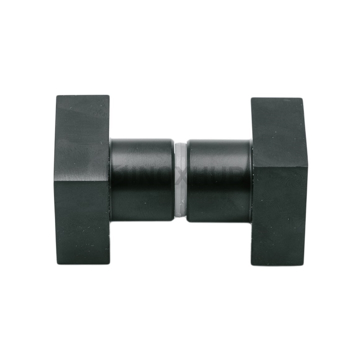 Кноб квадратный (684 BLC)  стекло 6.0-12.0 мм Черный мат