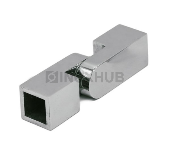 Соединитель штанги (185 PSS) произвольный угол  штанга 15×15 мм нерж. сталь полированная