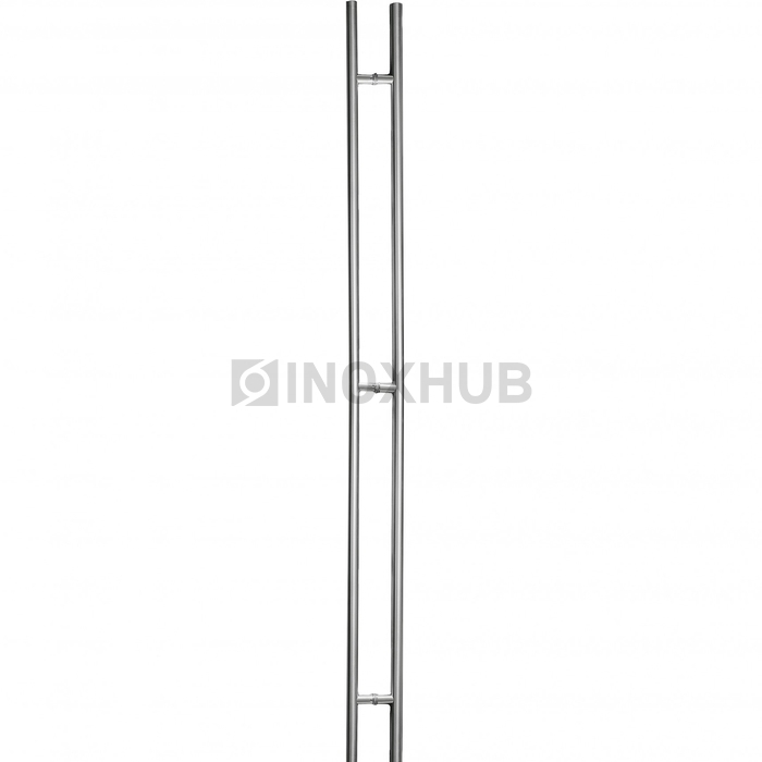 Ручка (633-2000 SSS) 32×800+800×2000 мм  стекло 8-12 мм нерж. сталь матовая