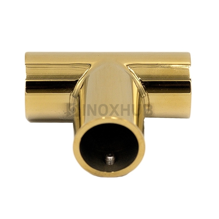 Соединитель-тройник (902 Gold)  штанги Ø19 мм  под Золото