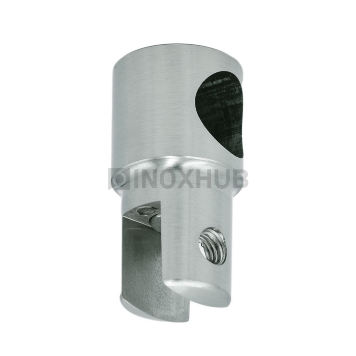 Держатель стекла (914А SC) торцевой  штанга Ø19 мм матовый хром