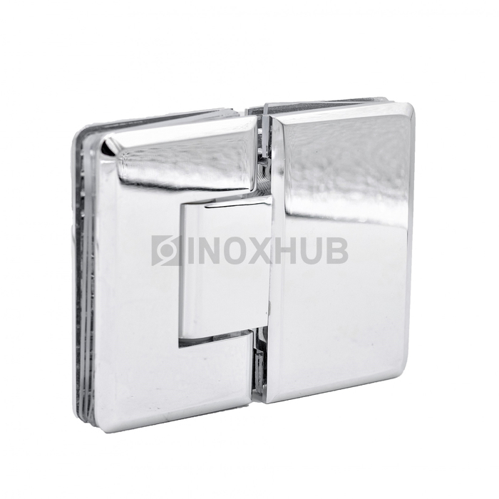 Петля (303 PBrass) стекло-стекло 180° (с фаской)  латунь полированный хром