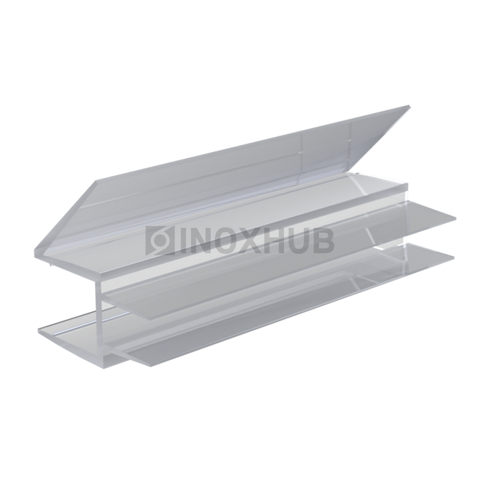 Профиль (206-8) нижний  L=2200 стекло 8.0 мм