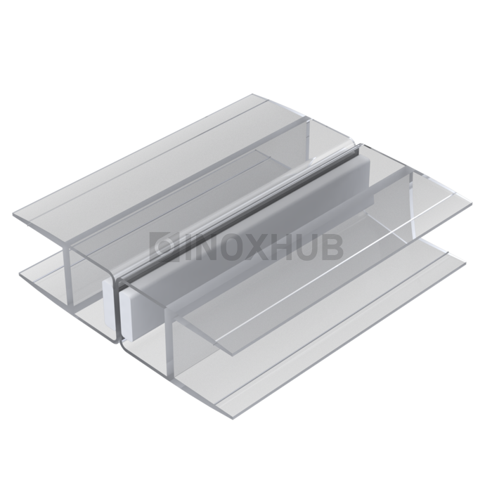 Профиль (209А-10) магнит белый 180º  L=2200 (1компл/2 шт) стекло 10.0 мм