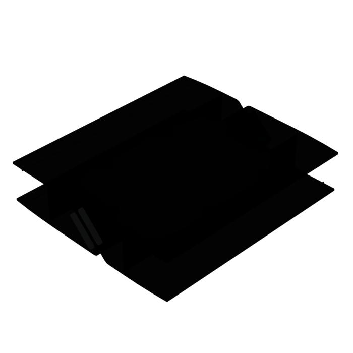 Профиль (210-8 BLC) магнит 90º/180º  L=2200 (1компл/2 шт) стекло 8.0 мм ПВХ Черный мат