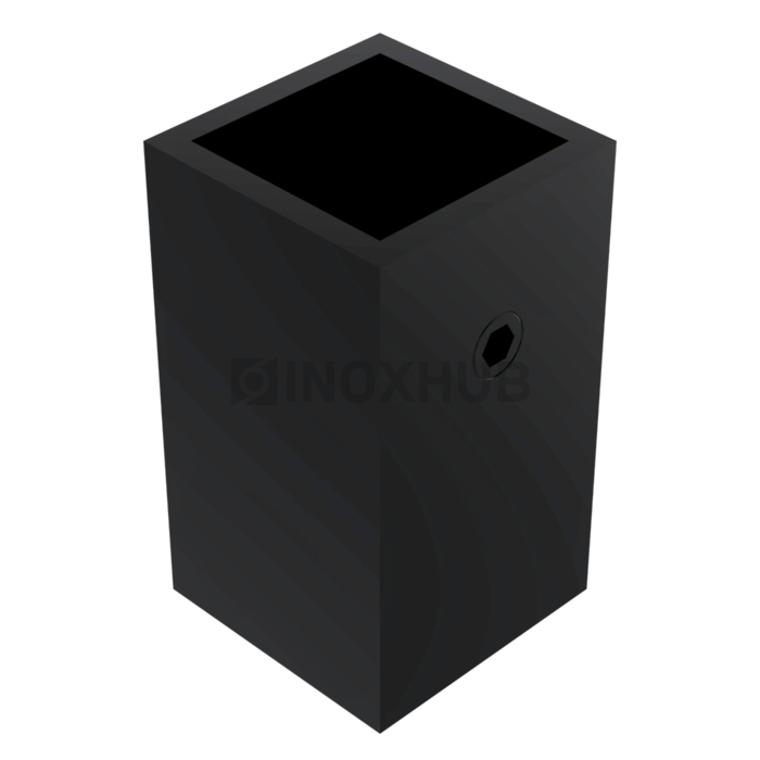 Держатель штанги (183 BLC) стена-штанга 15×15 мм  Черный мат