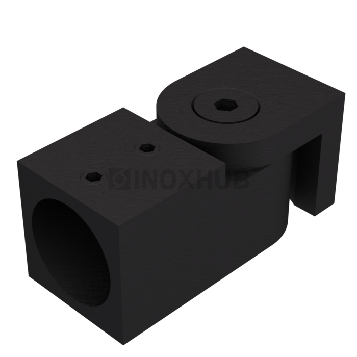 Держатель штанги (908 BLC) поворотный  штанга Ø19 мм Черный мат