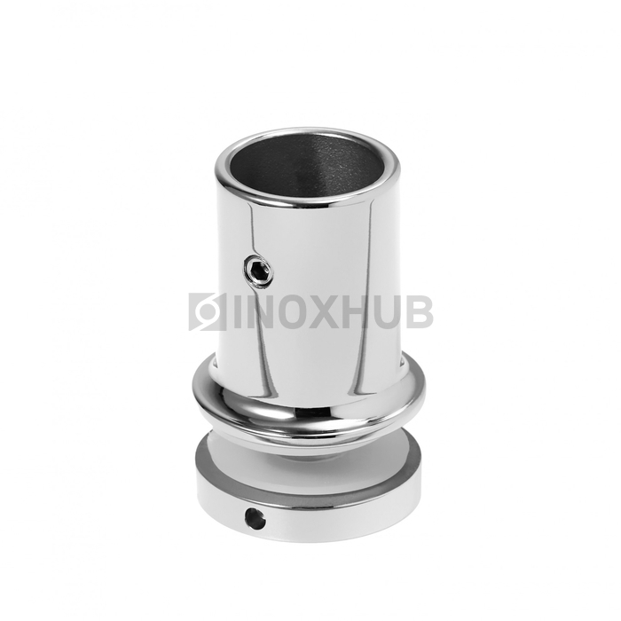 Держатель стекла (906 PC)  через отверстие штанга Ø19 мм полированный хром