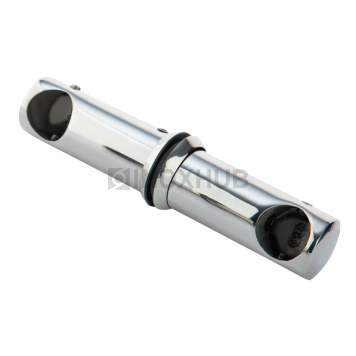 Ручка регулируемая (660 PSS) под трубу Ø19 душевая  торцевой держатель нерж. сталь полированная