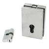 Замок (034 SSS) центральный угловой, с ответной частью на стену, нерж. сталь матовая
