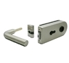 Замок (86-1 SNP) с нажимной ручкой, притвором, без отв. части, Алюминий под SSS